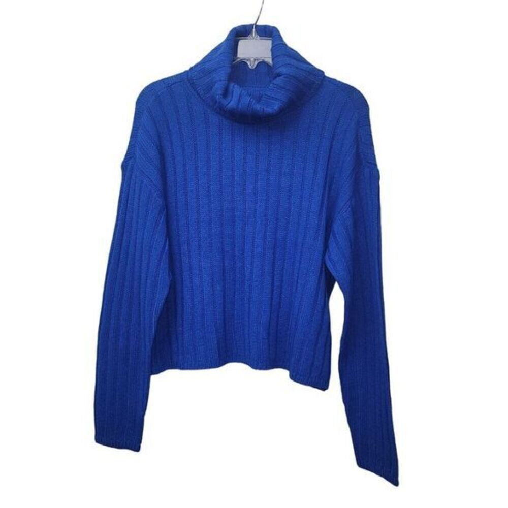 FCT/with/LOVE Women's Acrylic Wool Knitted Chunky Boxy Cowl Neck Office Preppy L